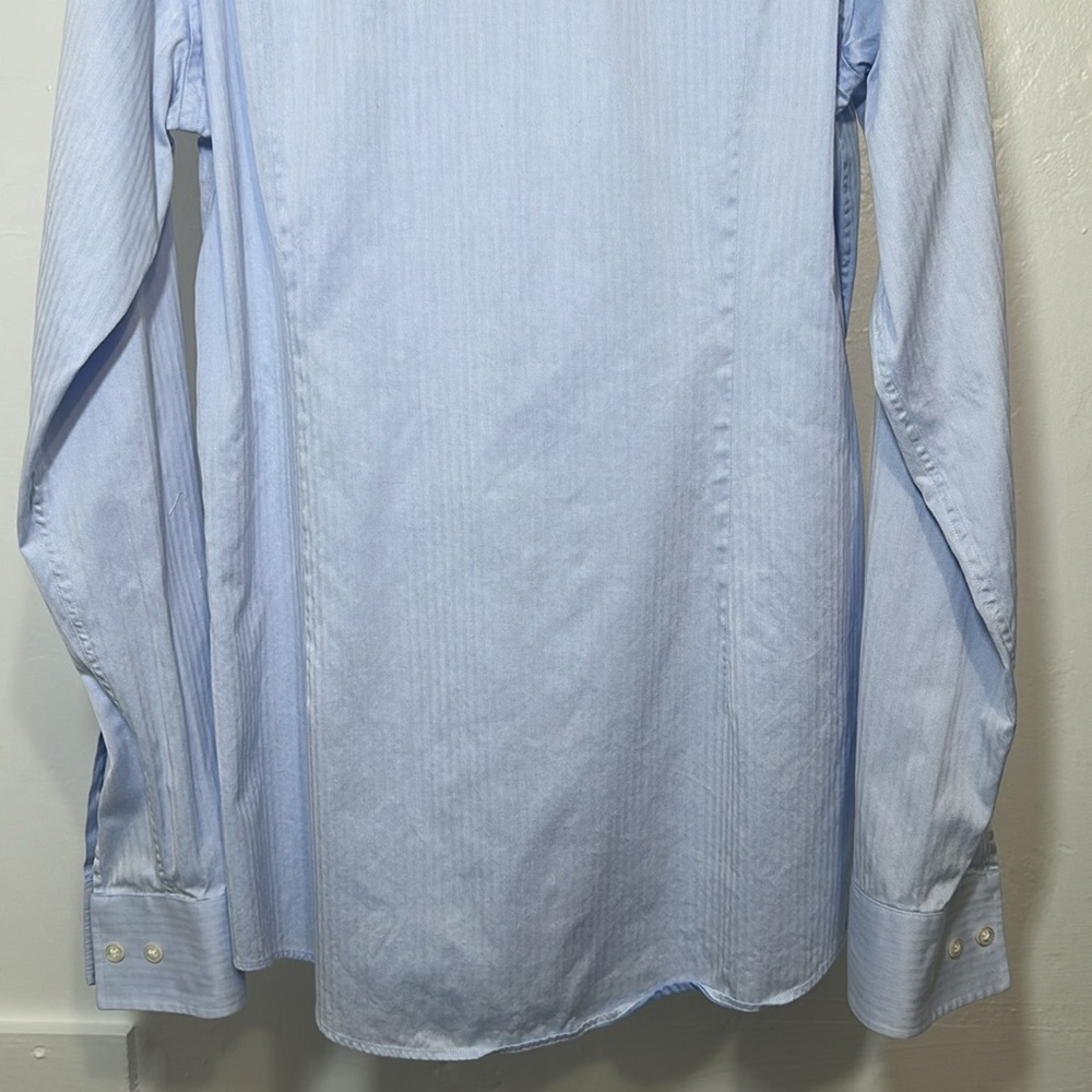 Boss by Hugo Boss Men’s Light Blue Button Down Dress Shirt Size 15 Slim Fit - Picture 8 of 12